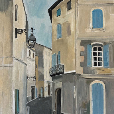 abstract painting titled Arles Rue