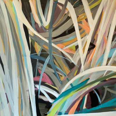 painting titled Ribbons 1