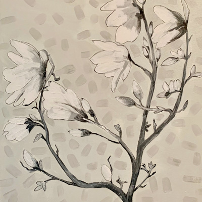 abstract painting titled Tulip Tree Branch