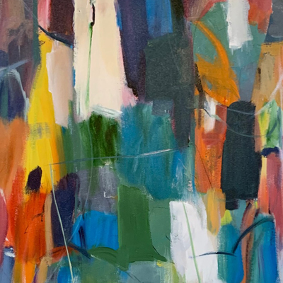 abstract painting titled Weekend Getaway